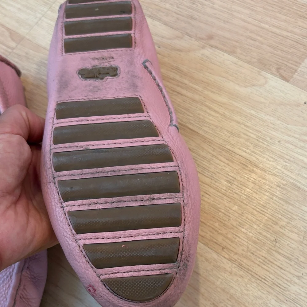 Coach Blush Leather Loafers with Silver Accents - Picture 2 of 5